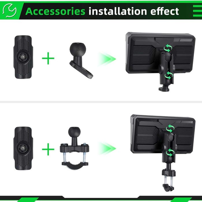Rimoody екран за мотоциклет с Bluetooth, 6-инчов сензорен екран