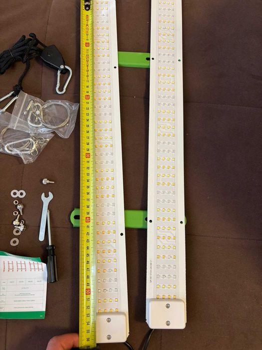 Пълен спектър LED фито лампа 2х56,5 см за отглеждане на разстения