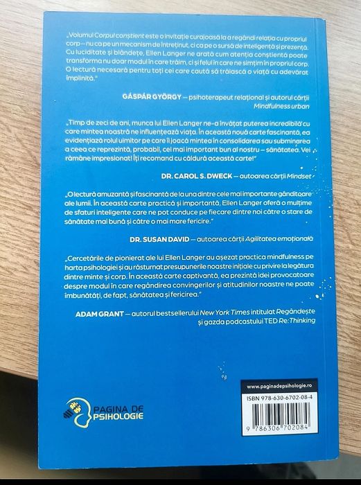 Corpul Conștient - Ellen J Langer, ca nouă