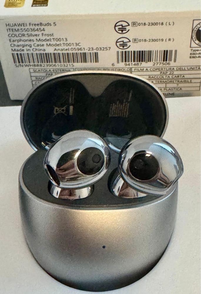 Casti wireless Huawei FreeBuds 5, Silver Frost  Noi Transport Inclus