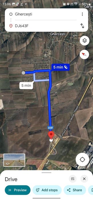 Vand teren in Ghercesti 1 parcela de  517mp