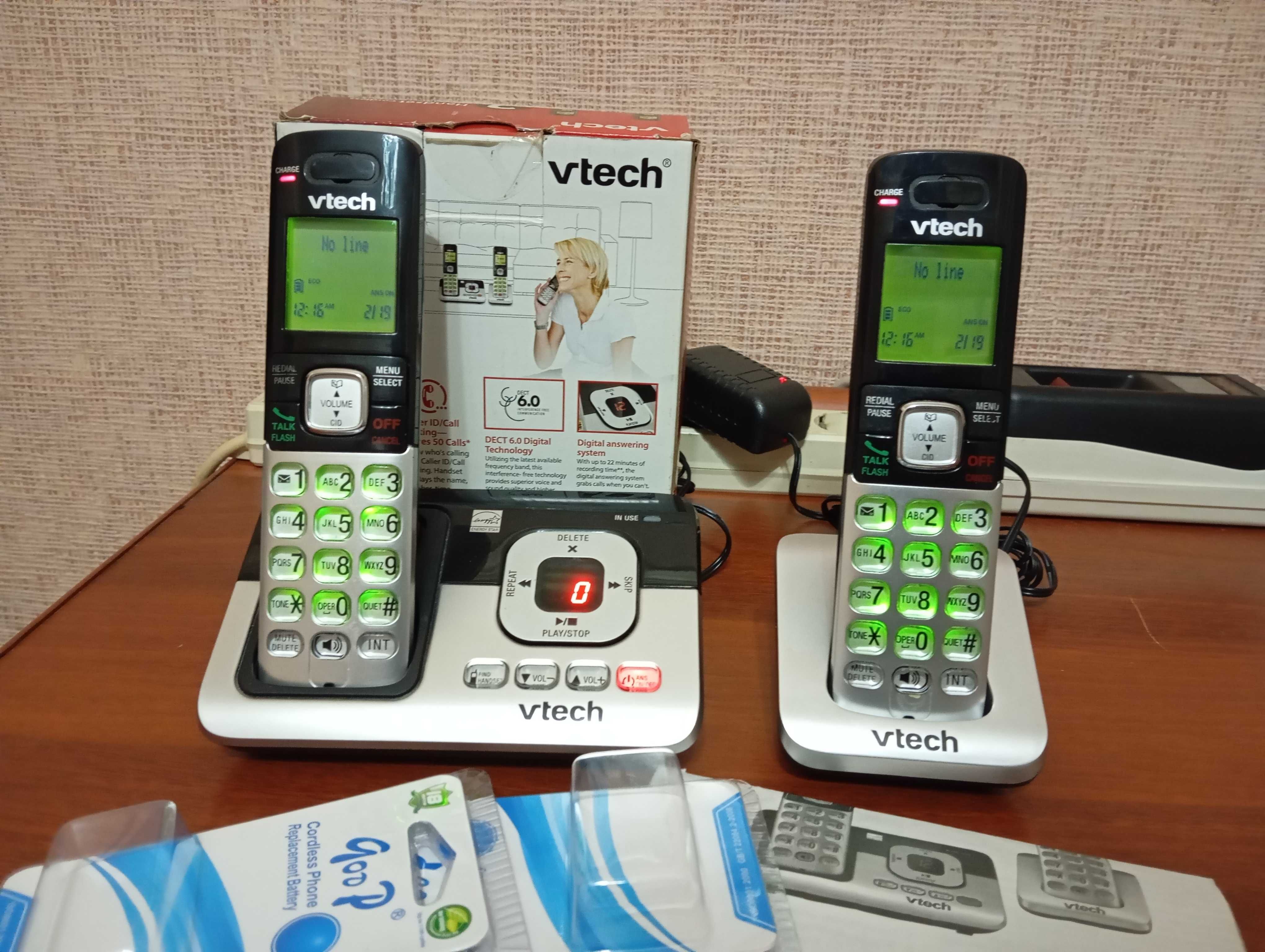 Продам радиотелефон VTECH две трубки на один телефонный номер.