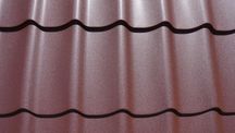 Tabla tip tigla Ral 8017 Mat 0,50 mm