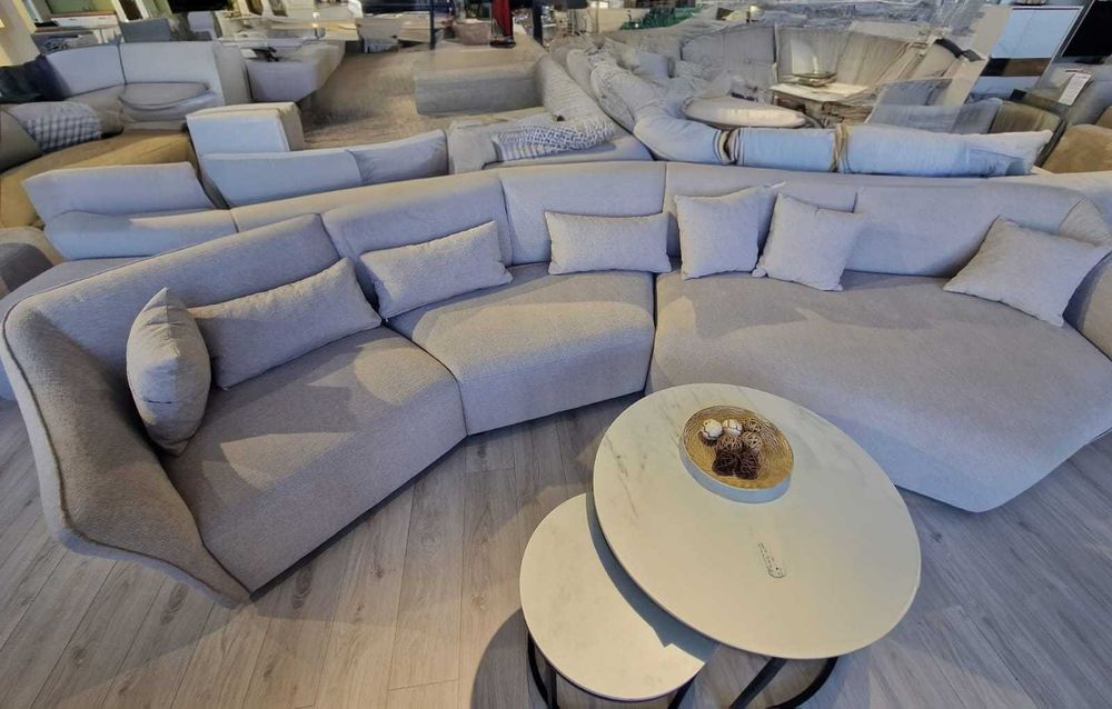 Canapea, coltar lemn masiv, stofa