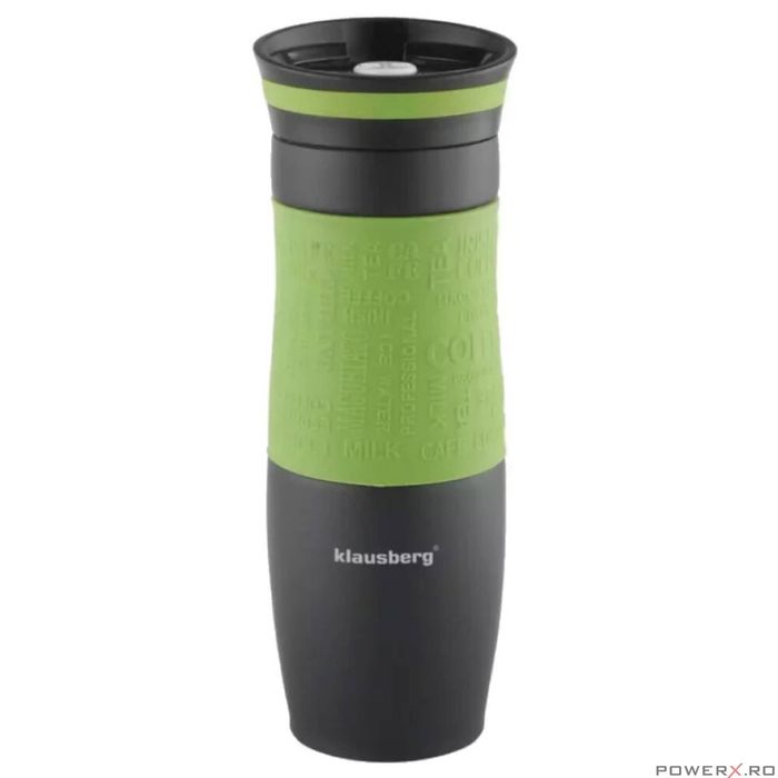 Termos din inox, capacitate 500ml, verde, Klausberg