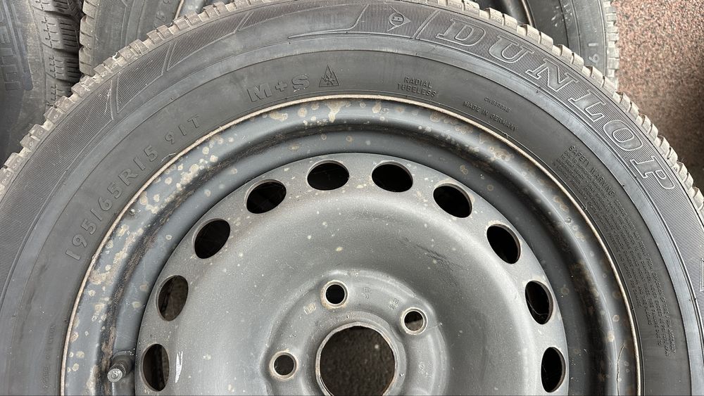 Set Roti 5x112 R15 cu anvelope 195 65 R15 M+S