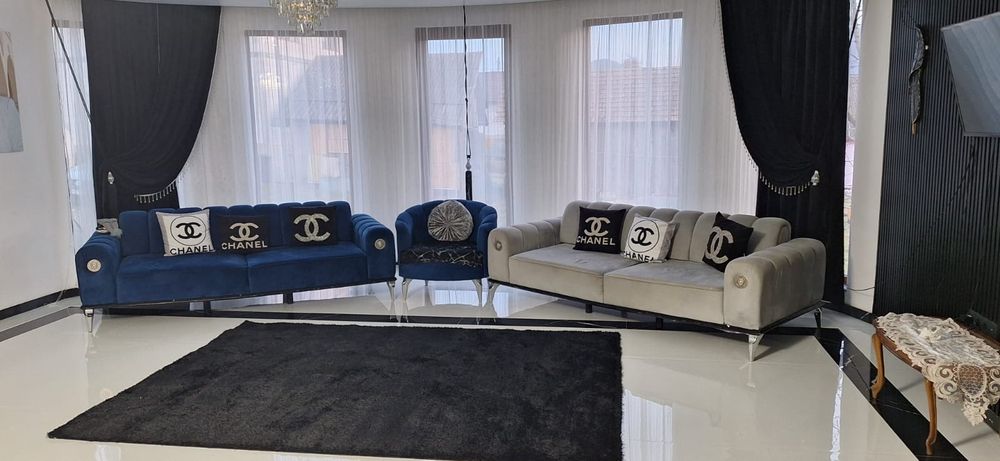 Set canapele extensibile + fotoliu stare impecabilă