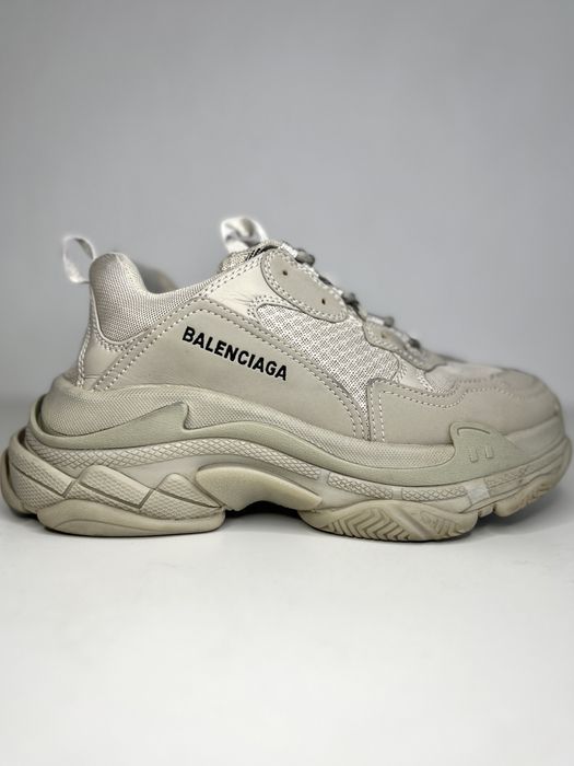 Balenciaga Beige Triple S Leather | Facutra Capodopera | Ca noi