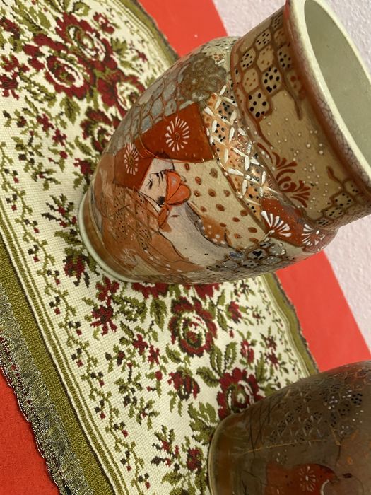 Японски вази сацума от порцелан - кашпи