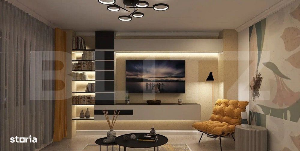 Apartament de vanzare, cu 3 camere, 65 mp + balcon, zona Tractorul