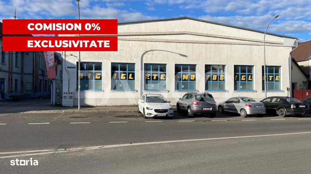 Hala 430mp cu vitrina 21m si birouri zona circulata Piata Cluj