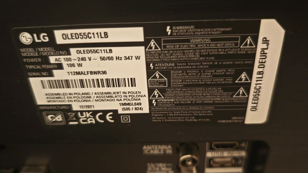 LG  OLED55C11LB за ремонти ли за части