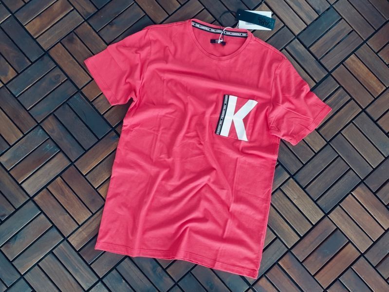 ПРОМО KARL LAGERFELD-XL-Оригинална мъжка червена тениска