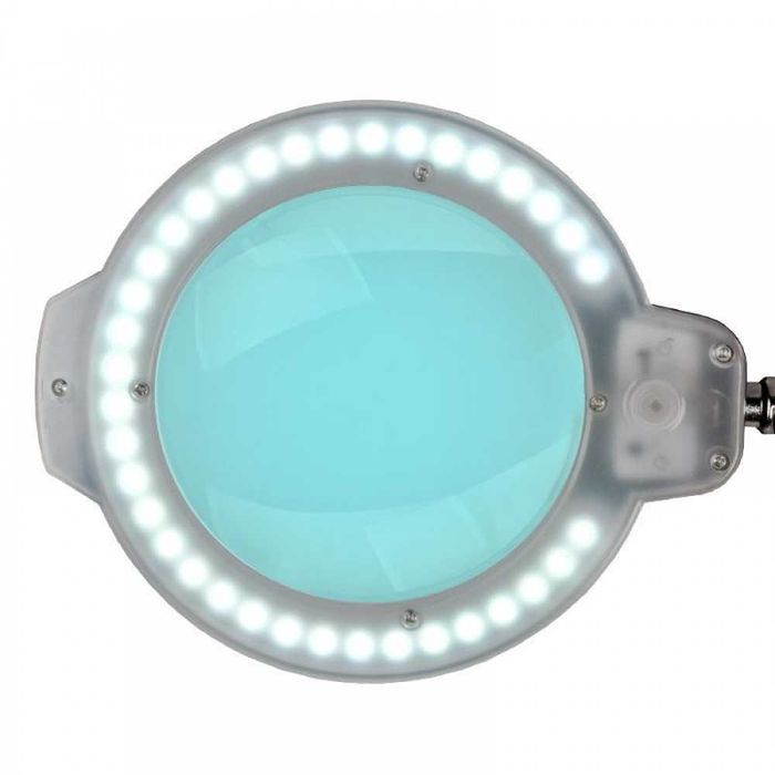 Лампа лупа Glow Moonlight 8012/5" LED - 5 диоптера бяла/черна