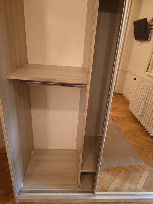 Dressing 2 Uși Glisante cu Oglindă; Șifonier; Dulap de Haine Dormitor