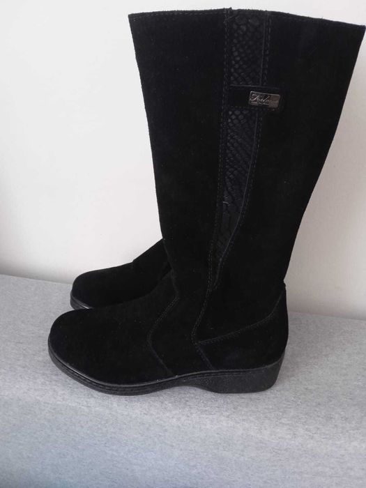 женские сапоги, натуральная кожа и мех, 40 размер