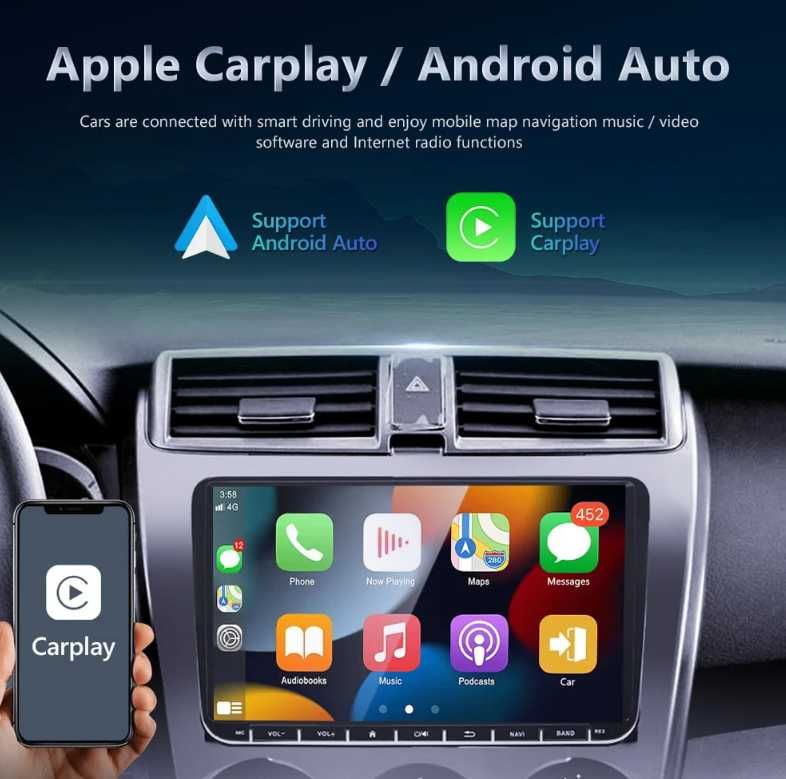 Navigatie Android  2GB 9inch Carplay Android VW Passat Polo Golf Skoda