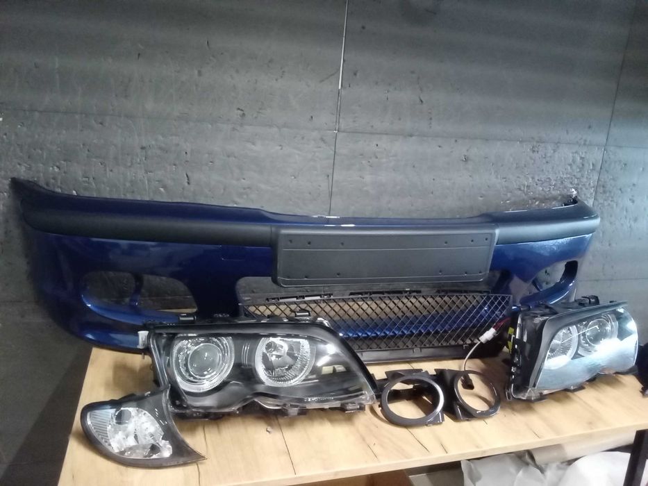 Bara fata Albastru A07 M-LOOK + Faruri + semnalizare BMW E46 facelift
