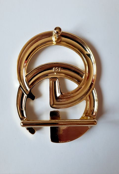 Cataramă Double G Gucci marcată 851,  aurie, originală