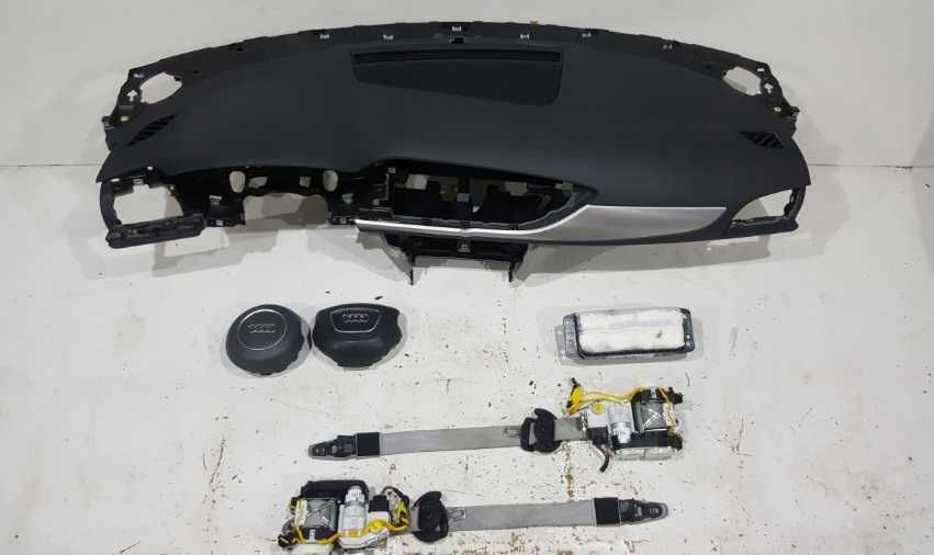 Audi A6 C7 plansa de bord - set centuri siguranta GRI - kit airbag