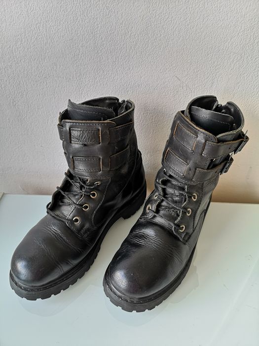 ghete bocanci piele naturala neagra