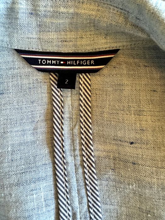 Светло син дамски ленен костюм Tommy Hilfiger