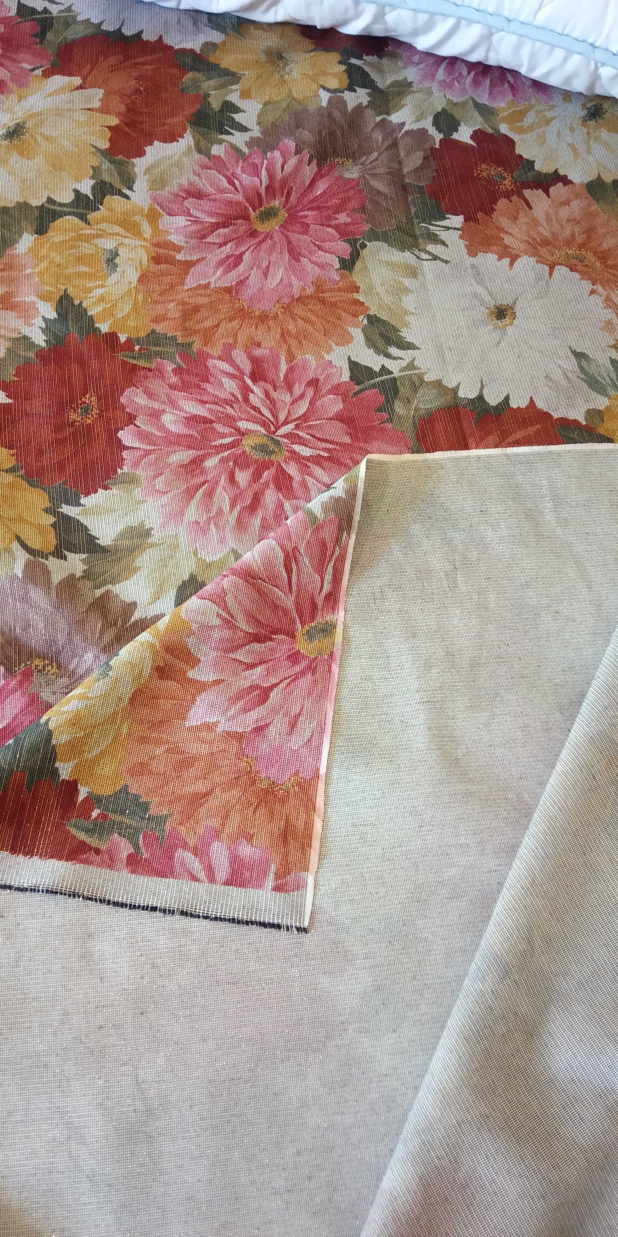 Metraj material stofa  tapițerie draperie floral 145 lățime 7m