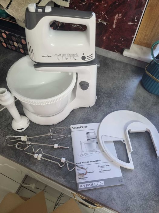 Set mixer manual cu bol rotativ