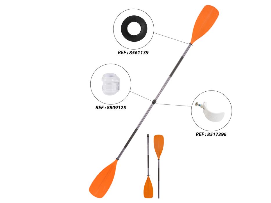 Padelă Caiac 100 simetrică reglabilă 2 - produs resigilat Decathlon