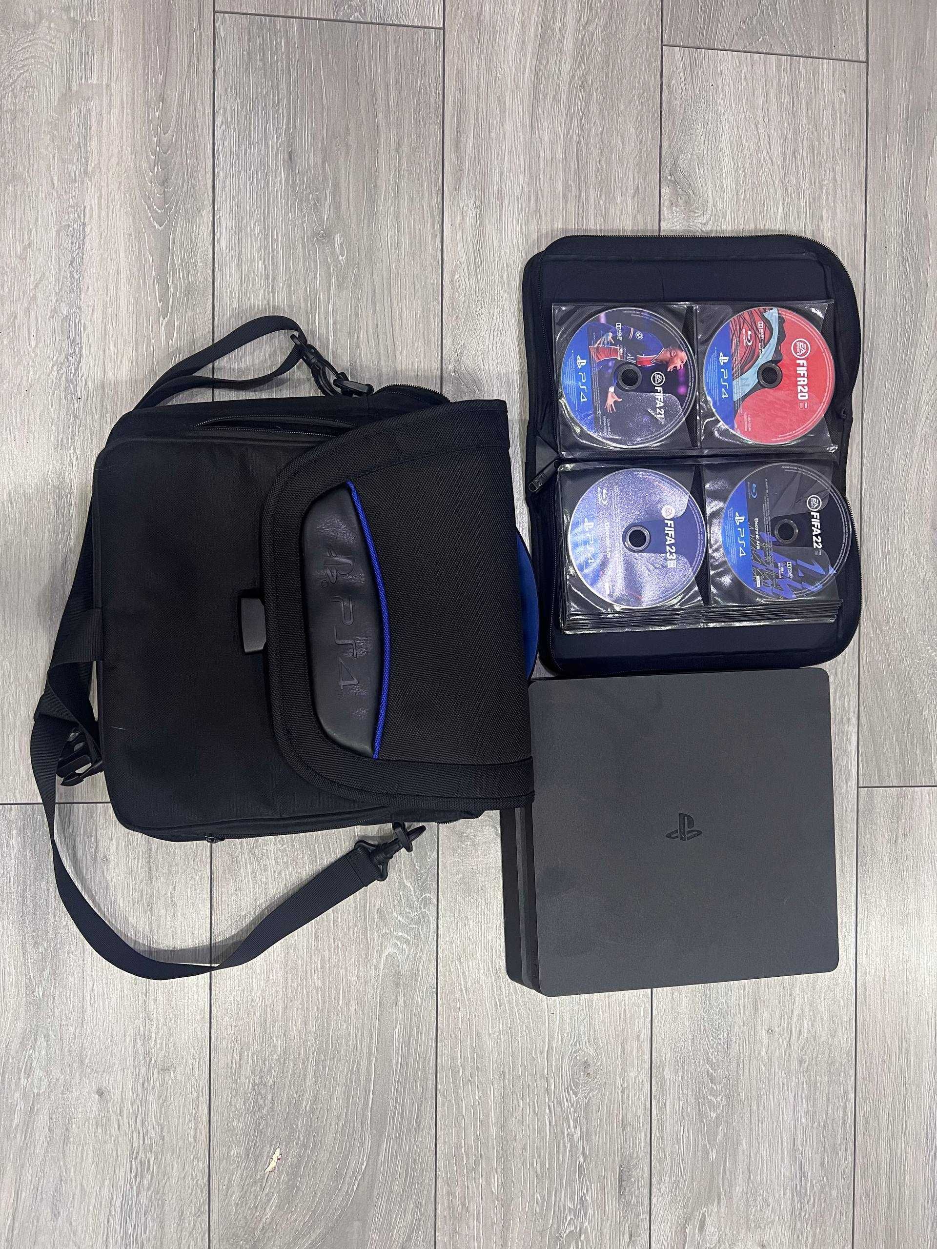 PS4 Slim полный набор: VR, 4 геймпада, 24 игры, камера, зарядка-набор
