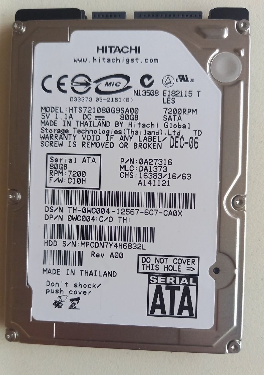 Hdd 80 gb hitachi