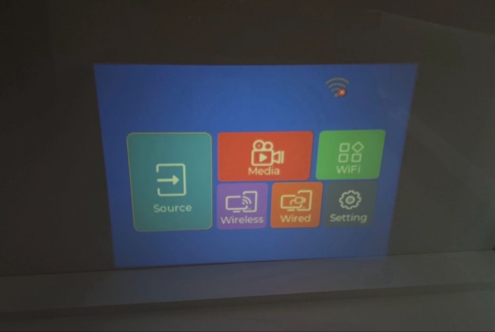 Video Proiector portabil cu wi-fi wireless alb, nou, la cutie!