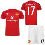 Екип тениска и шорти Manchester United с ИМЕ и НОМЕР по твой ИЗБОР!