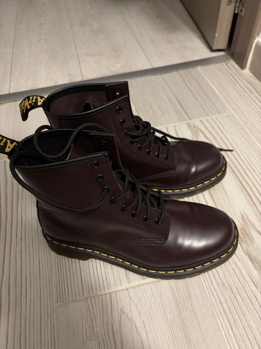 Dr Martens 41 Mens Bocanci Ghete piele burgundy visinii