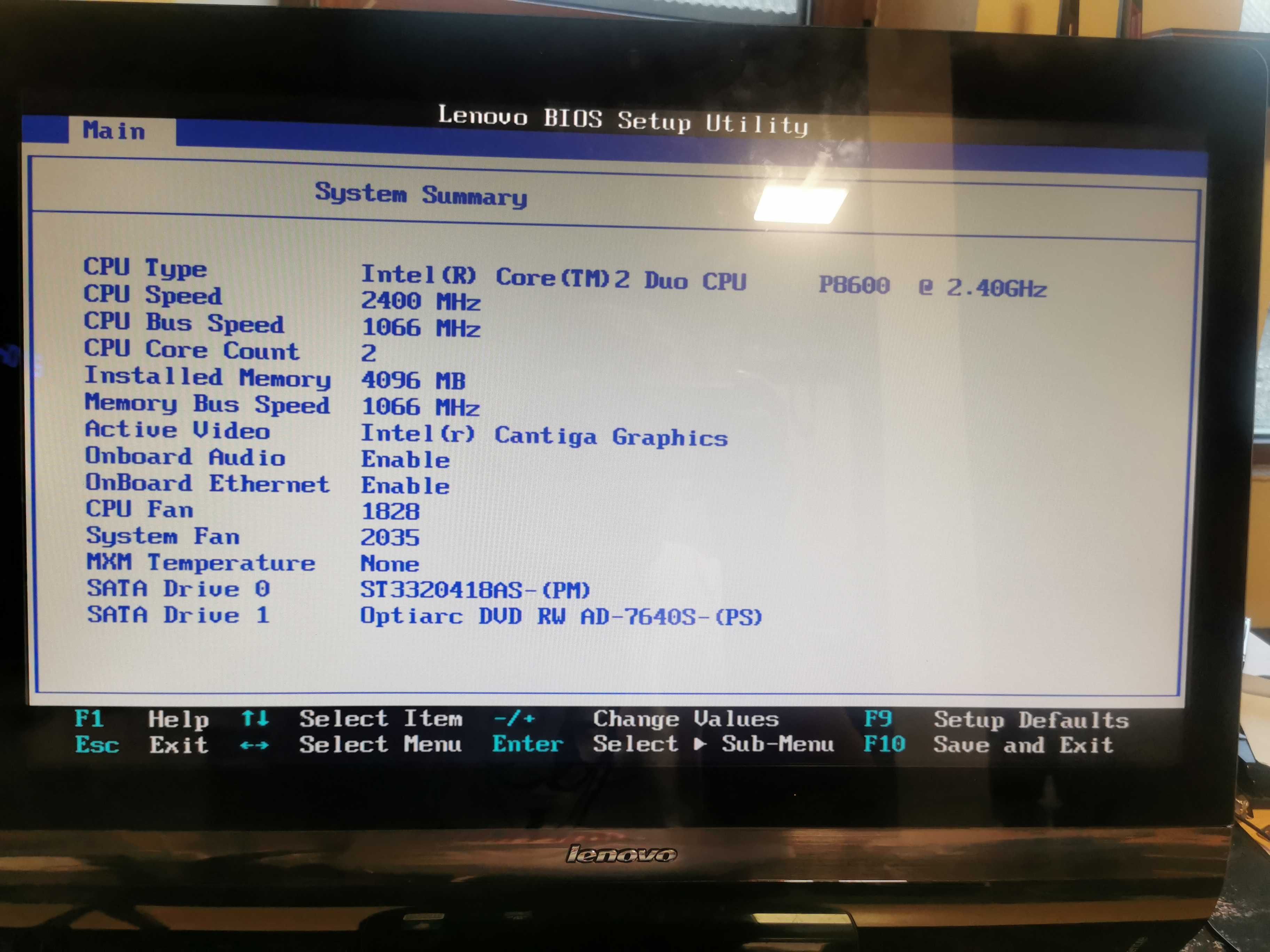 Calculator PC All in one Lenovo A600 Ideacentre Core2Duo 4GB 320GB FHD