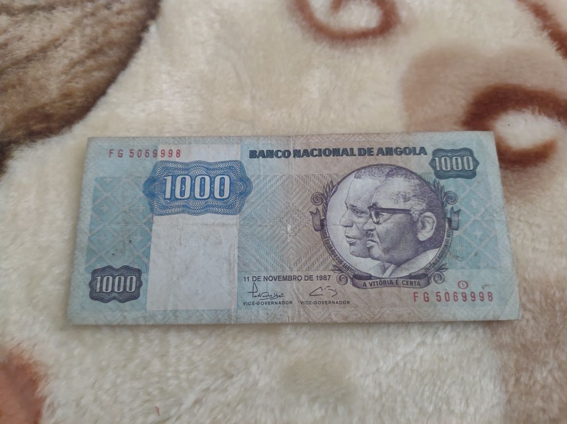 Bancnota 1000 kwanzas 1987 Angola