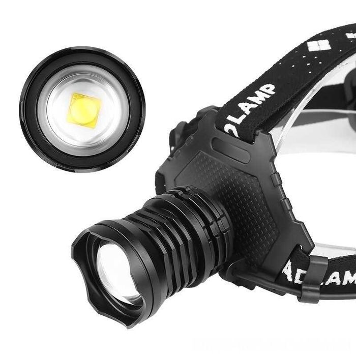 Lanterna cap profesionala 20000lm, 30w, 5 moduri, zoom, powerbank, USB