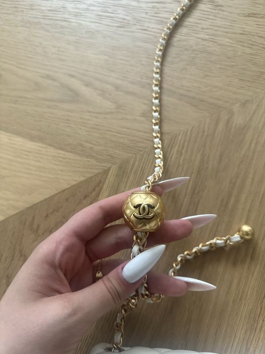 geanta piele naturala alba