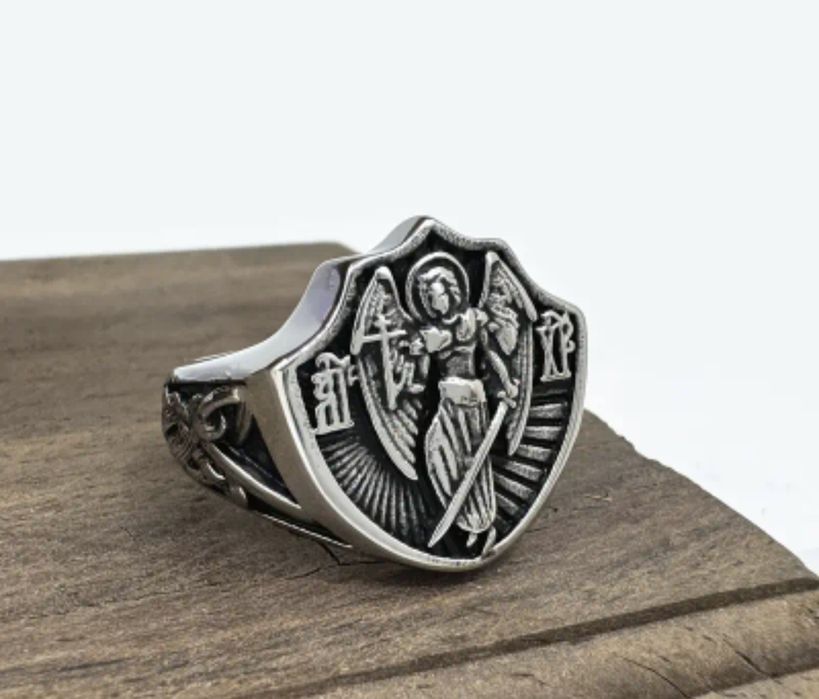 Пръстен от медицинска стонана Св.Архангел Михаил размер 10