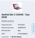 Laptop lenovo ideapad slim 3 i3 8 gb ram ddr5 256 gbnou