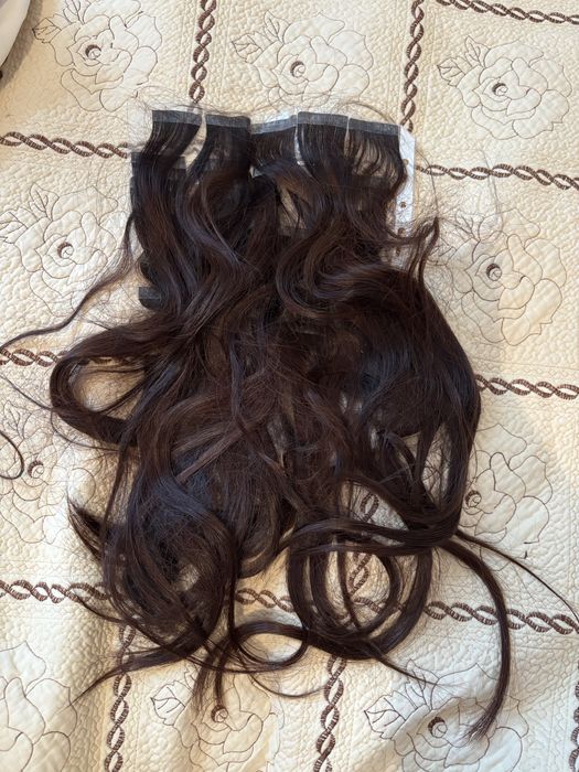 Натуральные волосы для наращивания на ленте