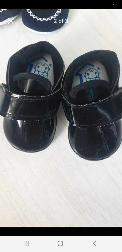 Pantofi bebe, bebeluși, băiat, botez, nr 18. 2 perechi.