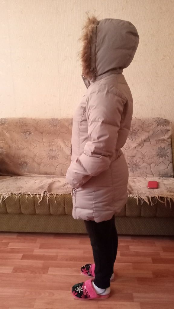 Куртка- пуховик, подростковая детская осенне-зимняя.