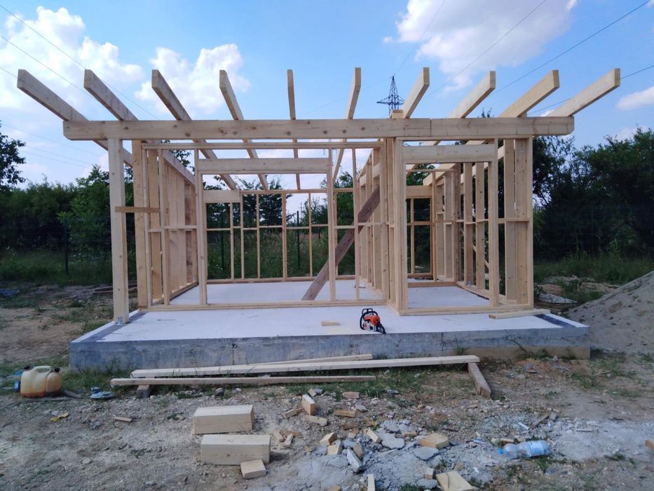 Tiny house 5800€ pe structura de lemn timber frame
