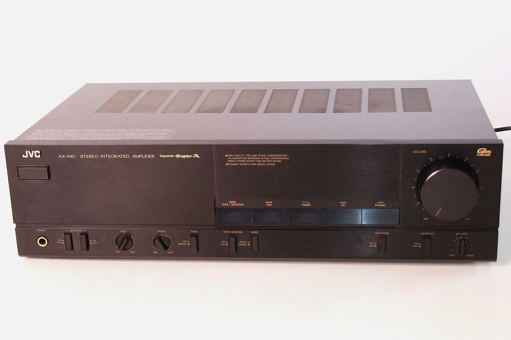 Amplificator stereo JVC AX440, 2 sau 4 x 75 W, Made in Japan, ca NOU