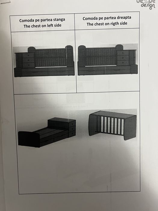 Patut bebe transformabil 120x70