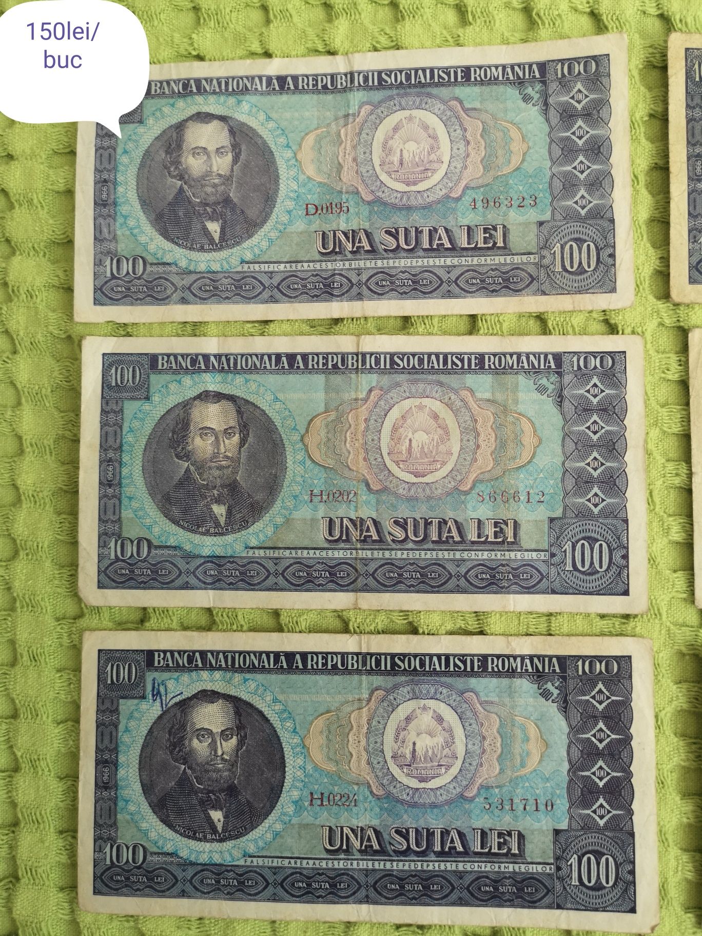 Vand bacnote 100lei din anul 1966