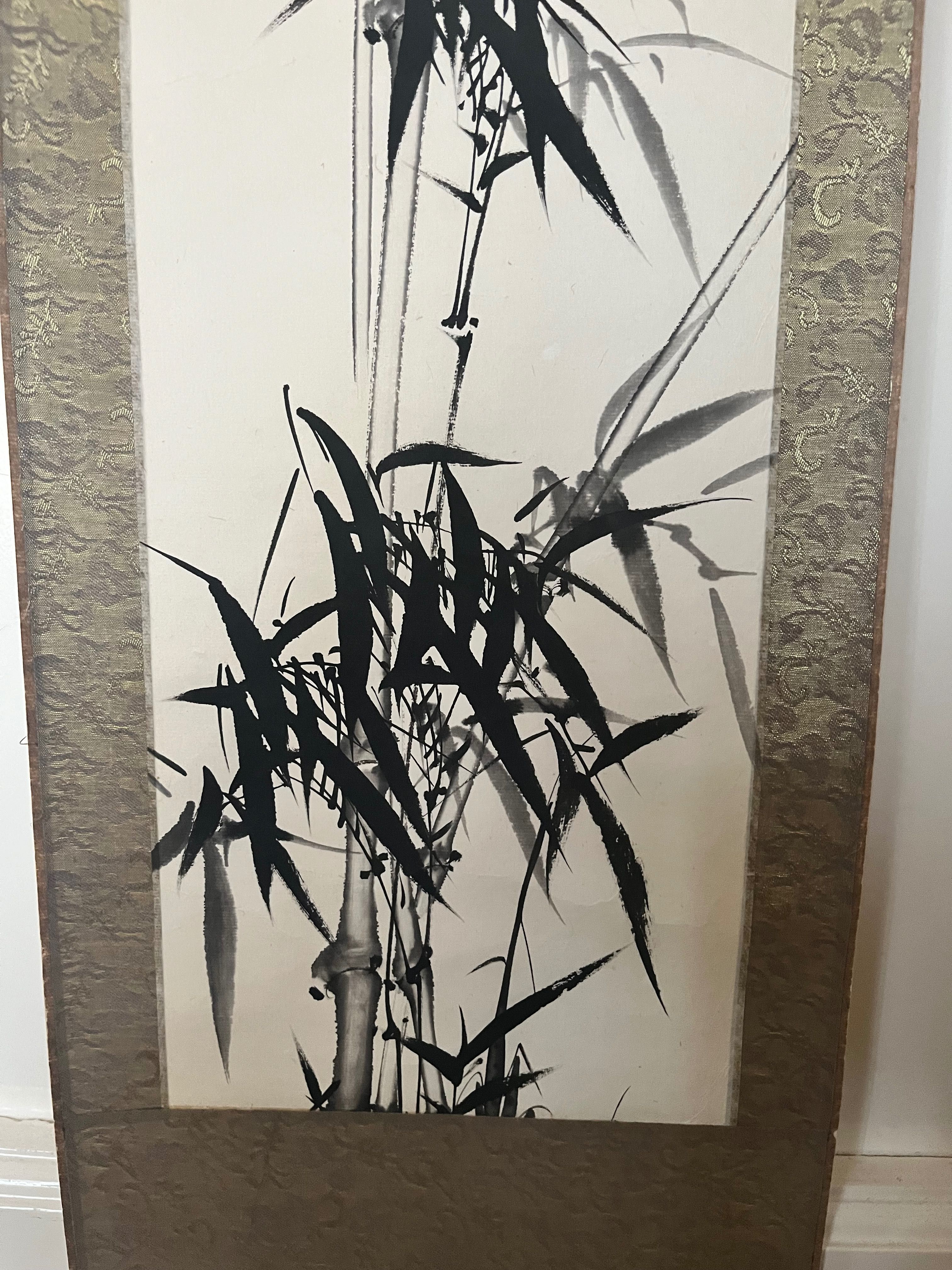 Tablou Chinoiserie Acuarela originala semnata sul hartie pe matase