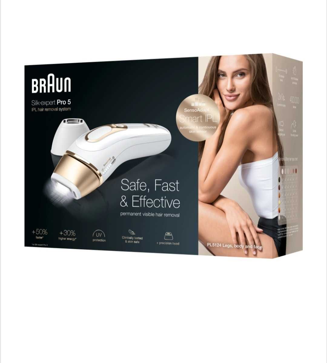 Фотоепилатор IPL Braun Silk-expert PRO 5 PL5124, 400.000 импулса,