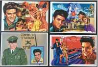 Сет от 4 броя Блок марки Елвис Пресли, 1995, Монголия